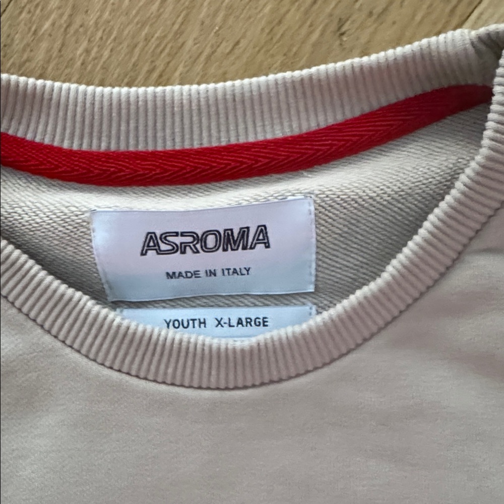AS Roma Beige Crew Neck Sweater - Picture 7 of 7